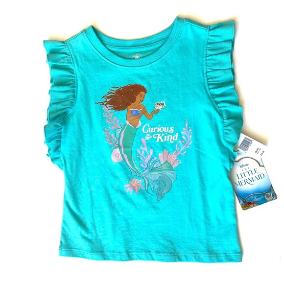 Disney Parks Little Mermaid Flutter Sleeve T-Shirt - Picture 1 of 7
